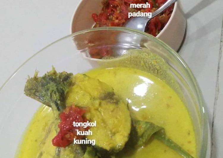 Tongkol kuah kuning dan sambal merah padang