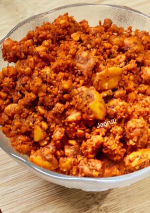 A picture of Shengdana (Groundnut) Chutney !!.