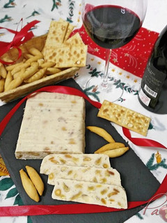 A picture of Manchego Cheese Nougat with Nuts.
