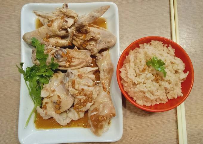 Nasi Ayam Hainam Komplit, Simple & Enak