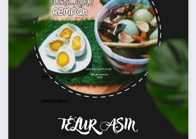 Resep Telur Asin Bumbu Rempah Oleh Oktaviani Bund Keyl Cookpad