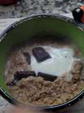 Porridge de avena de chocolate amargo y naranja