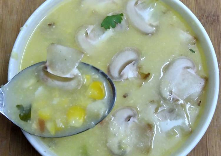 Steps to Make Perfect Mushroom corn soup