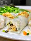 Bánh cuốn (Vietnamese Steamed Rice Rolls, Made in a Skillet)