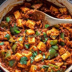 A picture of Keto Paneer Bhurji With Capsicum.