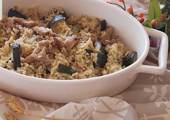 Come a Preparare Veloce Risotto ai funghi e zucchine