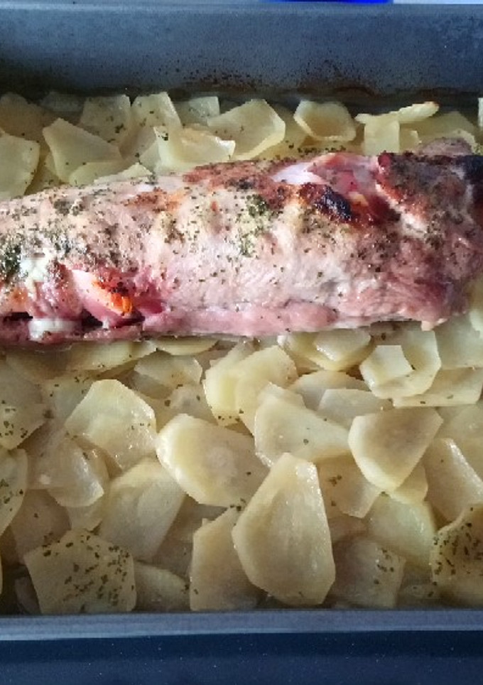 Una foto de Solomillo relleno de bacon y queso al pedro Ximénez a mi manera
