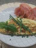 Tortilla francesa con cebollino