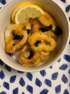 Una foto de Calamares veganos