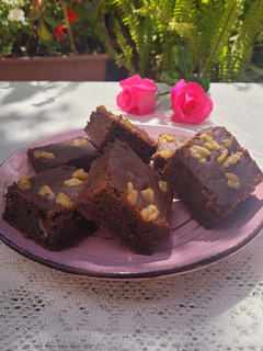 Una foto de Brownie zanahoria sin gluten
