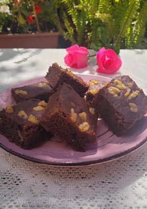 Una foto de Brownie zanahoria sin gluten