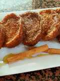 Torrijas con bebida de soja vegetal