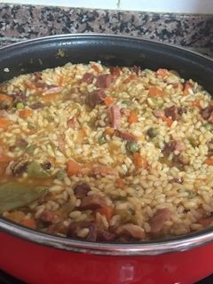 Una foto de Arroz a la milanesa