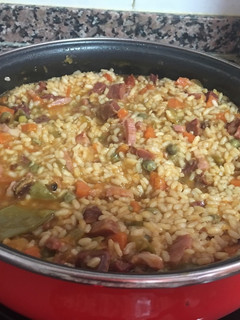 Una foto de Arroz a la milanesa
