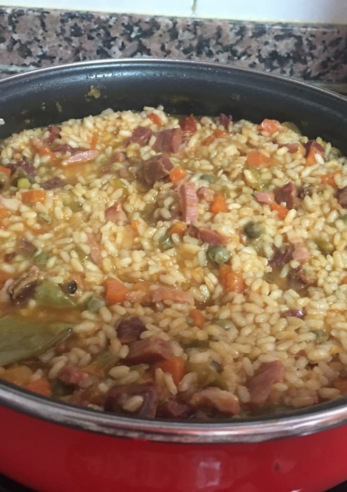 Una foto de Arroz a la milanesa
