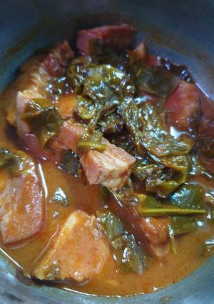 รูปของ Smoked bacon แกงใบชะมวง
