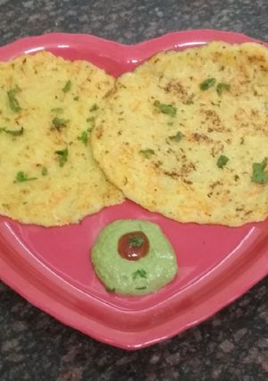 A picture of Oats carrot uttapa.