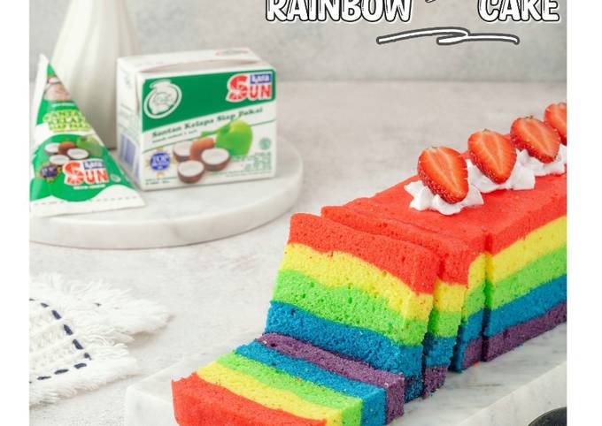 Resep Rainbow Steam Cake