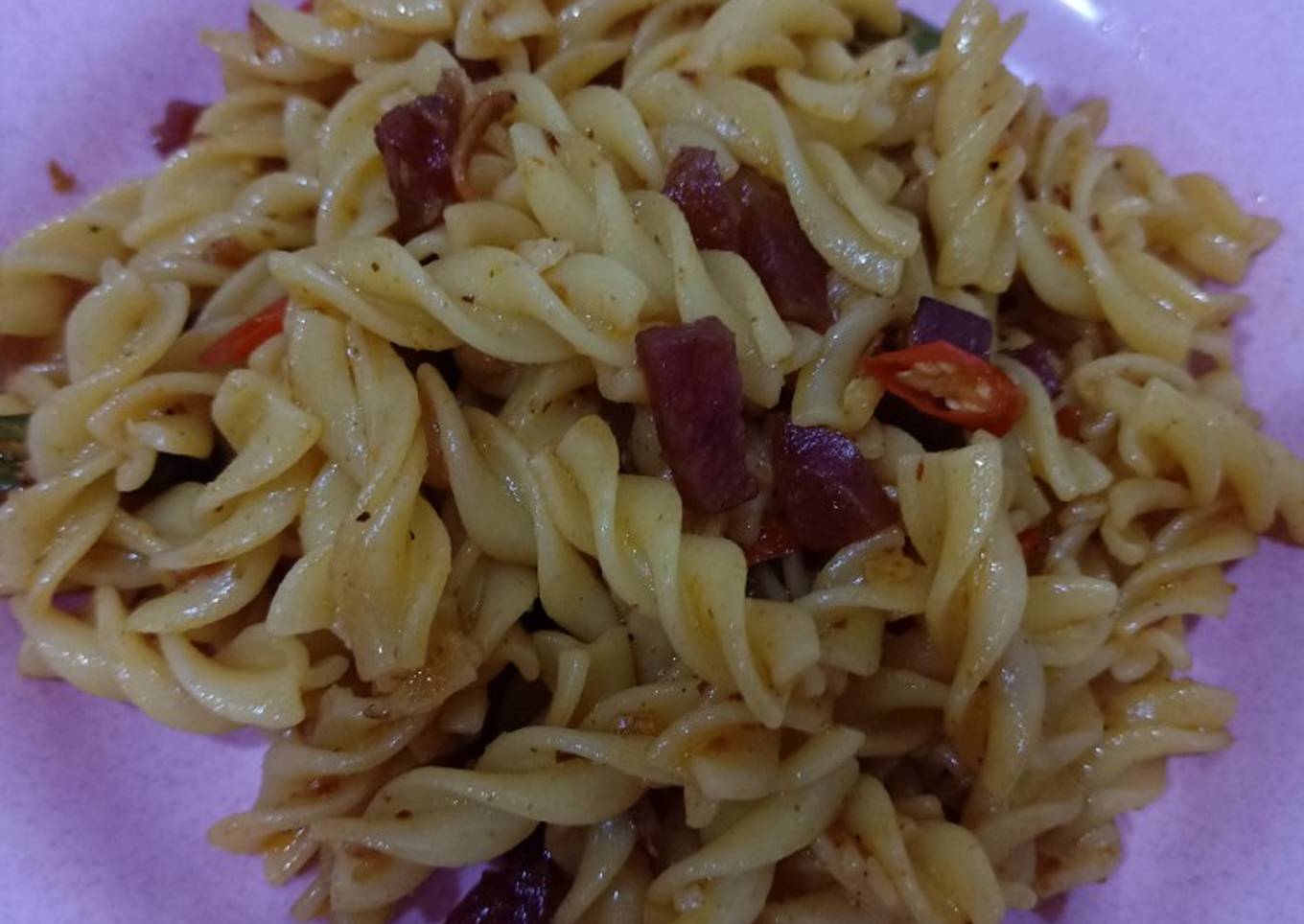 Fusilli aglio olio kw