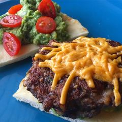A picture of Vegan Mushroom Barley Burger.