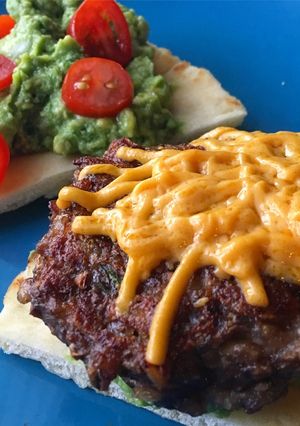 A picture of Vegan Mushroom Barley Burger.