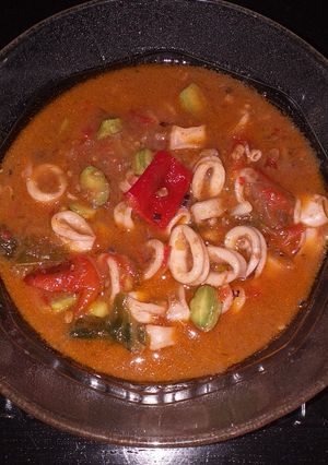 Foto resep Cumi pedas campur pete