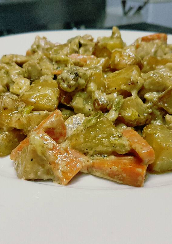 Una foto de Pollo al curry