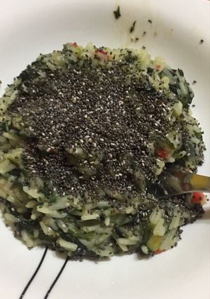 Una foto de Arroz con espinaca