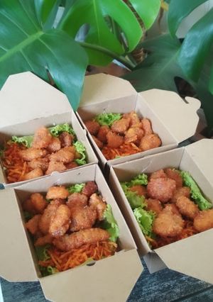 Foto resep Rice Box Chicken Salted Egg
