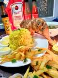 Badami steam tikka with spicy rice
