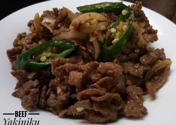 Beef Yakiniku (menu sahur)