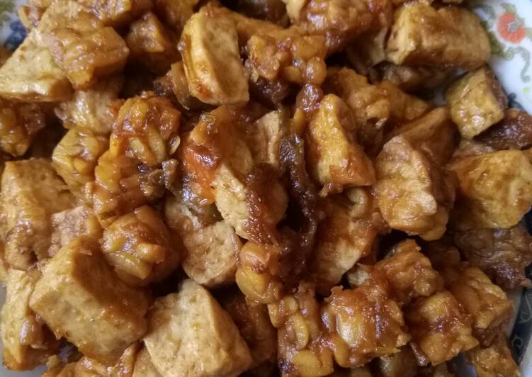 Resep Oseng tahu tempe pedas manis Anti Gagal