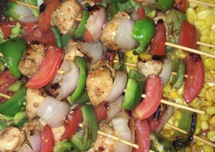 Chicken Shashlik with Garlic Rice