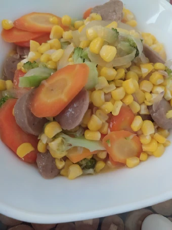 Cara Gampang Membuat Resep Capcay jagung bakso brokoli yang Enak Banget Anti Ribet, Sempurna