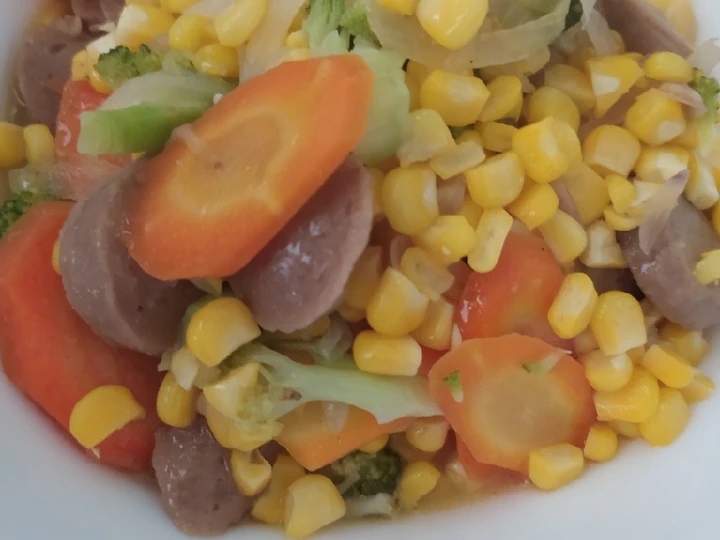Cara Gampang Membuat Resep Capcay jagung bakso brokoli yang Enak Banget Anti Ribet, Sempurna