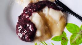 Hình ảnh món Pudding yến mạch nhân chuối lava sốt việt quất