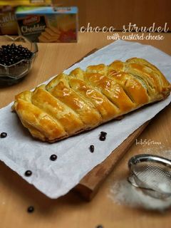 Foto resep Choco Strudel with custard cheese