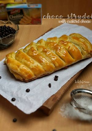 Foto resep Choco Strudel with custard cheese