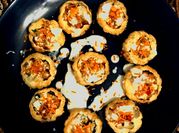 A picture of pani puri and dahi puri