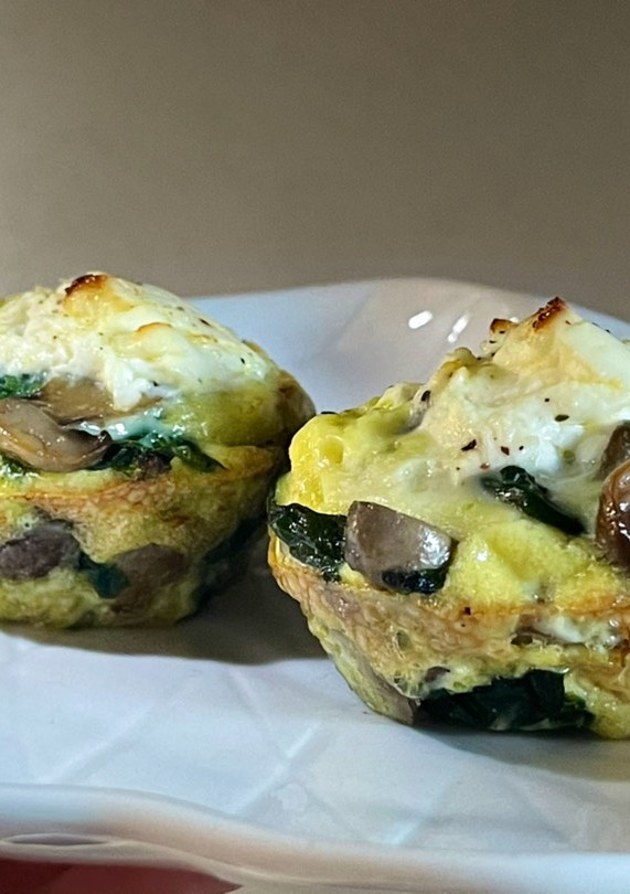 Una foto de Muffins Salados de Champis y espinacas