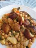 Garbanzos guisados con repápalos