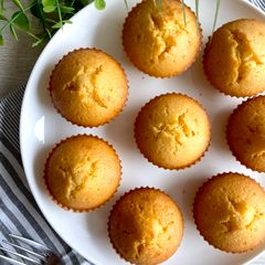 A picture of Moist and fluffy vanilla cupcakes.