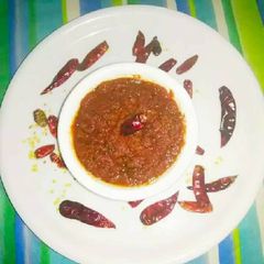 A picture of Hot red heat chutney.