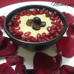 A picture of Vanilla fruit custard.