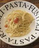 Spaghetti con ajo y jitomate