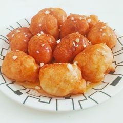 Greek Loukoumades A picture of Greek Loukoumades.