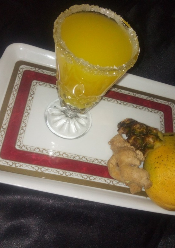 Lemon abarba, mangoro da ginger ainihin hoton girkin