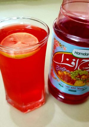 A picture of Rooh afza lemonade.