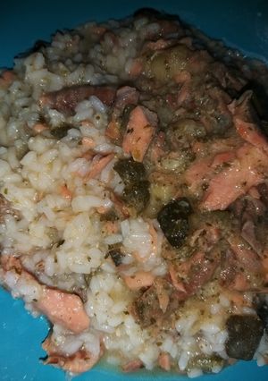 Foto di Riso con zucchine e salmone