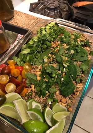 A picture of Pork & Beef Larb.